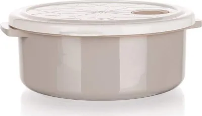 Produktbild von BANKETT Glas mit Deckel in die Mikrowelle KULINARISCH 2,75 l, Latté