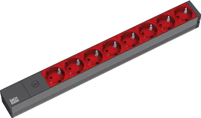 Produktbild von BACHMANN 19" Steckdosenleiste 8-fach 2300W, IEC320 C14 Stecker, Schwarz