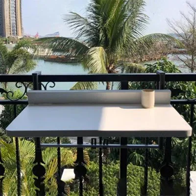 Productafbeelding van Ruimtebesparende opvouwbare balkontafel voor terras, weerbestendig en duurzaam, ideaal voor kleine buitenruimtes