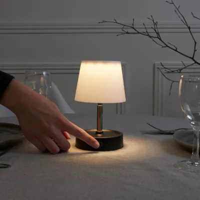 Image de Lampe - HOME DECO FACTORY - Rechargeable - Tactile - Blanche