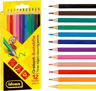 Produktbild von Idena Buntstifte holzfrei dreikant 12er