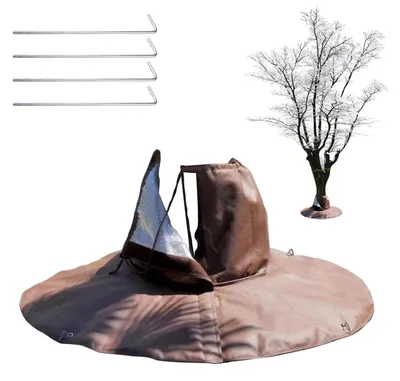 Image de Protection hivernale pour palmiers, protection contre le gel pour les racines, diamètre 100 cm, couleur marron