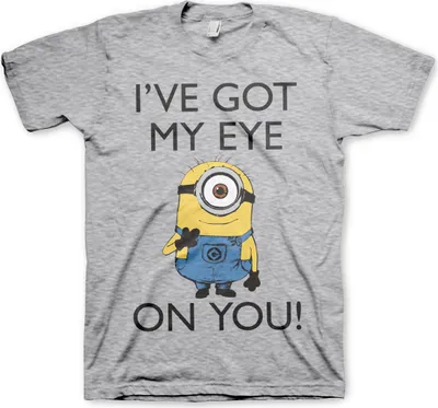 Produktbild von Minions - I Got My Eye On You T-Shirt - X-Large - Heather-Grey