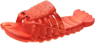 Image de ASKSA Flops de poisson Chaussons de homard Unie Sandales Perche Plage Chaussons Enfants Garçons Filles, Rouge, Taille : 46-47