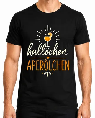 Immagine prodotto di Ciao! Aperol Spritz, cocktail, festa estiva, serata tra amiche, addio al nubilato, maglietta da uomo, nera, taglia L