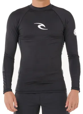 Produktbild von Rip Curl Waves Upf Langarm-rash Guard Schwarz M Mann Schwarz M