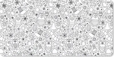 Produktbild von MuchoWow® Mauspad Mousepad Design - Winter - Schwarz - Weiß - Weihnachten 60x30 cm - Mousepads - Maus Mat - Pad - Mausunterlage - Nachhaltig
