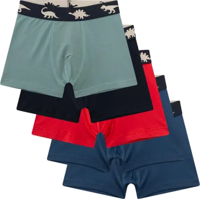 Productafbeelding van Sanetta jongenshorts, webstructuur, dinosaurusprint | 5-delige set kinderslips