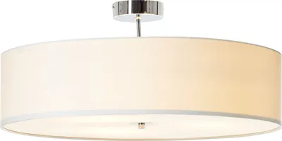 Produktbild von BRILLIANT Deckenleuchte Andria | dekorative Wandleuchte | Ø 60 cm | weiß/chrom | Metall/Textil | 3x E27 max. 60W