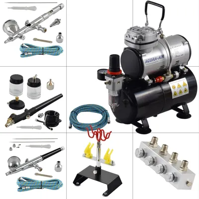 Produktbild von Agora-Tec® Airbrush Komplett-Set PROFI XVI.13