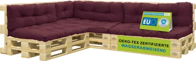 Obrázok produktu pre Pillows24 - Vankúše na palety odolné voči vode a UV žiareniu - SADA 8 | vankúše na europalety 120x80 - nábytok z paliet - exteriér/interiér, slivka