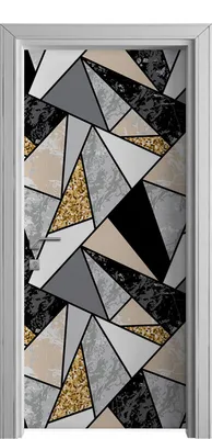 Produktbild von Tür Selbstklebende 90x210 cm Türfolie Türtapete Klebefolie - Geometrische Muster Abstrakt