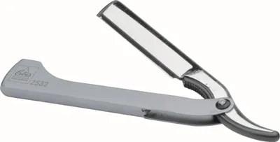 Image de Rasoir à lame interchangeable, design argenté mat