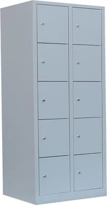 Produktbild von Schließfachschrank Wertfachschrank Fächerschrank Spind 10Fächer Lichtgrau 523520