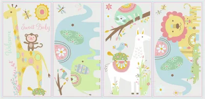 Produktbild von Wandaufkleber Tribal Baby Tiere