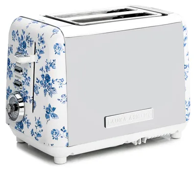 Image de Laura Ashley grille-pain 2 tranches avec 7 niveaux de brunissage et fonction réchauffage, motif China Rose