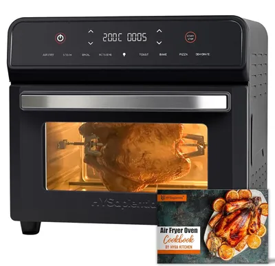 Produktbild von HYSapientia® 24L Heißluftfritteuse XXL, Mini-Ofen mit Konvektionsfunktion, 1800 W, Mini-Ofen mit digitalem LED-Touchscreen, Heißluftofen mit 8 Programmen