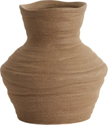 Produktbild von Vase - H 15,5 cm - Braun - Keramik - matt