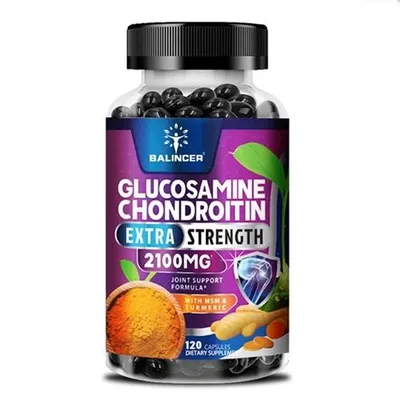 Image de Gélules de glucosamine, chondroïtine, MSM et vitamine C – Soutien articulaire haute concentration
