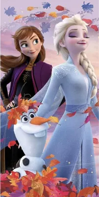 Immagine prodotto di Disney, asciugamano Frozen, Anna Elsa e Olaf, telo mare, telo bagno, 70 x 140 cm 100% cotone