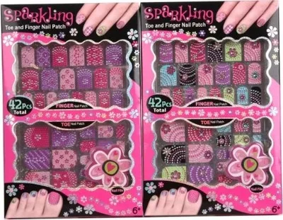 Produktbild von Nail Tattoo Nageldesign für Kinder 42 tlg Fingernägel Zehennägel Nagelaufkleber