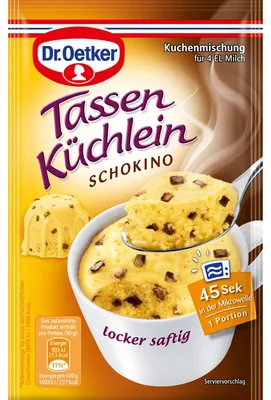 Zdjęcie produktu dla Dr. Oetker 101925700, 996 kJ, 235 kcal, 2,9 g, 1,8 g, 45 g, 27 g