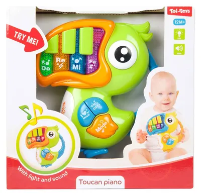 Obrázok produktu pre Little Stars Baby Piano Toekan + Licht Verschillende Kleuren
