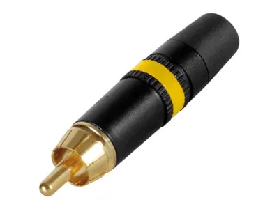 Produktbild von Neutrik - Stecker (rca) - vergoldete Kontakte - gelber Ring