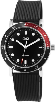 Produktbild von Q&Q Herrenuhr mit Kunstlederionsarmband