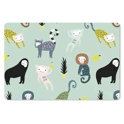Produktbild von MuchoWow® Mauspad Mousepad Affe - Obst - Pastell 27x18 cm - Mousepads - Maus Mat - Pad - Mausunterlage - Büroartikel - Desk Matten