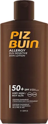 Produktbild von Piz Buin Allergy, Sonnenschutzlotion, Körper, Flasche, Feuchtigkeitsspendend, Schutz, Empflindliche Haut, 200 ml