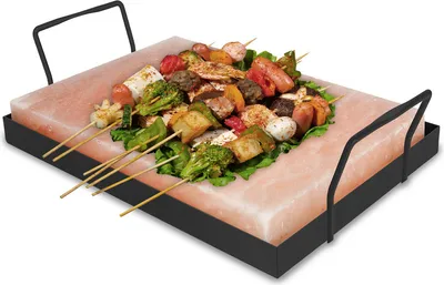 Obrázok produktu pre Yakimz Soľný kameň s držiakom Grilovací soľný kameň 30x20x3cm Set Yakiniku CHEF BBQ XL Grilovanie
