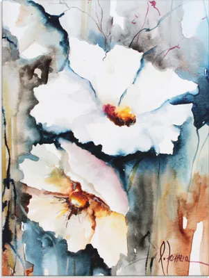 Produktbild von ARTland Glasbild Aquasblüten II Größe: 60x80 cm