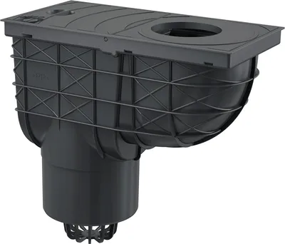 Produktbild von Universal-Regensinkkasten 300×155/125 mm Abgang senkrecht, Schwarz