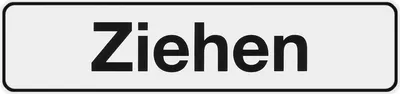 Produktbild von Klebeschild Ziehen" 200x48 mm"
