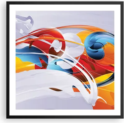 Produktbild von Gerahmtes Poster - Schwarzer Rahmen - Abstraktion modern - 60x60 cm - Wand Bild - Wanddeko - Wandbilder - Kunstposter - Wandposter - Bilderrahmen - Bilder - Kunstdruck - Wandbild - P2BAC60x60-3529