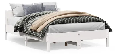 Produktbild von vidaXL Massivholzbett ohne Matratze Weiß 150x200 cm Kiefernholz
