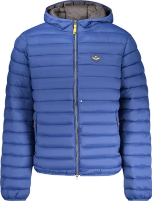 Produktbild von Herren Jacke Blau mit Kapuze, Reißverschluss & Mehreren Taschen