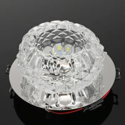 Zdjęcie produktu dla Nowoczesna kryształowa lampa sufitowa LED – lampa LED o mocy 5 W do przedpokoju, korytarza, strefy wejściowej, salonu