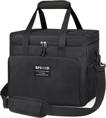 Zdjęcie produktu dla Torba termiczna 20 l, składana, izolowana, czarna, do piknik