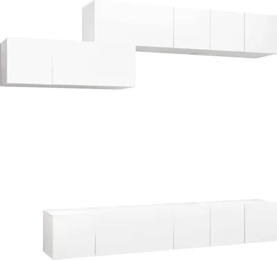 Obrázek produktu pro vidaXL 7dílná sada TV skříněk Bílé dřevo Materiál