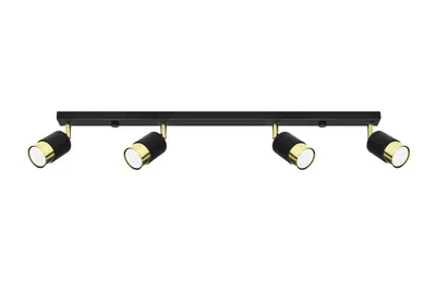 Zdjęcie produktu dla Reflektor spot NERO czarno-złota 4xGU10x10W metal wym:18x5x81cm IP20 Sollux Lighting
