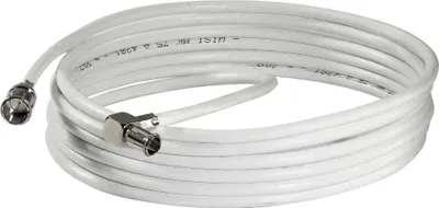 Produktbild von WISI Kabelmodem-Anschlusskabel DS 26 0501, F-Quick+WICLIC-Winkelstecker - CLASS A - Länge: 5m - Weiß