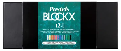 Produktbild von Blockx Box mit 12 Pastellkreiden, 12x9 cm, sortiert 12912ABXC