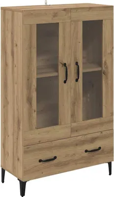 Image de Haut Armoire avec tiroir Chêne artisanal 70 x 31 x 115 cm