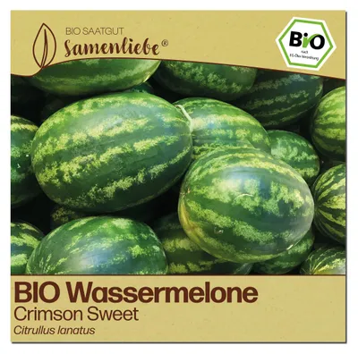 Produktbild von Samenliebe  Melone Samen | Crimson Sweet - gestreift & sehr süß, saftig - samenfestes  Saatgut