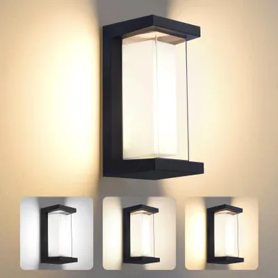 Obrázok produktu pre LED nástenné svietidlo 24W nastaviteľné s 3 farbami a IP65 vodotesné pre interiér a exteriér