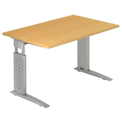 Immagine prodotto di HAMMERBACHER US12 höhenverstellbarer Schreibtisch buche rechteckig