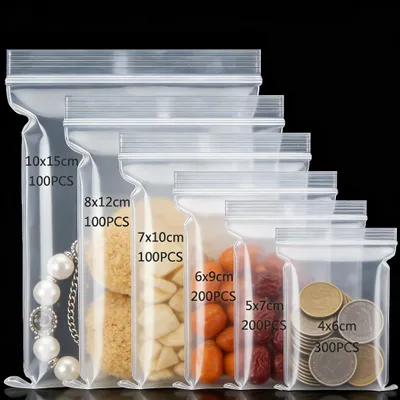 Beutel mit Druckverschluss, 6 Größen, transparent, 1000 Stück