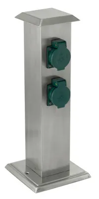 Immagine prodotto di Presa multipla da giardino EGLO, acciaio inox, altezza 400 mm, IP44, 1 pz.